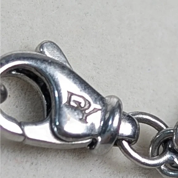 David Yurman 925 Silver Infinity Pave Diamond Pendant Necklace - Picture 7 of 7